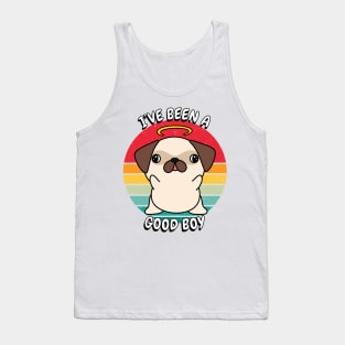 Cute pug dog is a good boy Tank Top